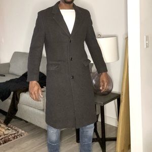 The Baker Street Collection Dark Gray Long Pea Coat